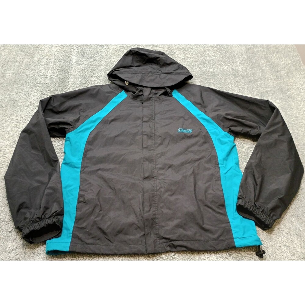 Coleman Jacket Mens Sz S/M Small Medium Windbreaker Hooded Water-Resistant Rain